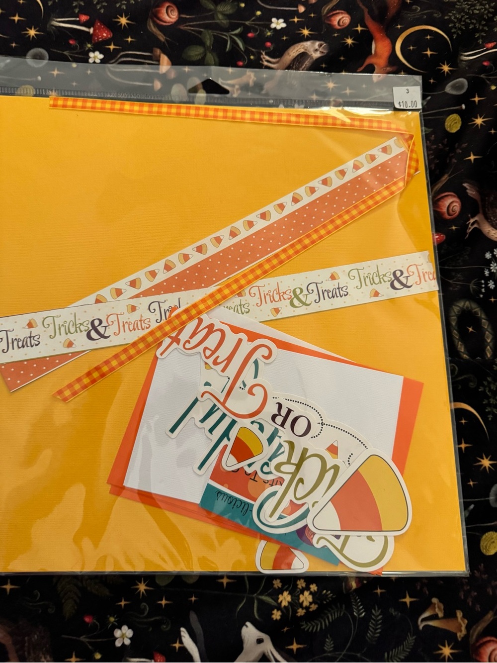 Candy Corn scrapbook Kit in Orange and Yellow